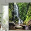 Unyqoos® Waterdicht douchegordijn met tropische jungleprint voor badkamerdecoratie