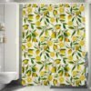 Unyqoos® Retro Geel Douchegordijn met Bloemenpatroon voor Badkamerdecoratie