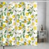 Unyqoos® Retro Geel Douchegordijn met Bloemenpatroon voor Badkamerdecoratie