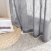 Unyqoos® Stijlvolle Halftransparante Linnenlook Gordijnen voor Woonkamer - Set van 2, 245 x 140 cm, Donkergrijs