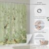 Unyqoos® Waterdicht douchegordijn met vogelprint en bloementakken voor frisse badkamer