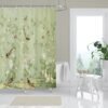 Unyqoos® Waterdicht douchegordijn met vogelprint en bloementakken voor frisse badkamer