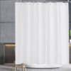 550x550-9745.jpg Unyqoos® Wit Douchegordijn van Polyester met Schimmelwerende Eigenschappen en Metalen Ringen