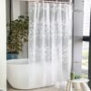 550x550-9759.jpg Unyqoos® Waterdicht douchegordijn met bloemmotief en kunststof haken