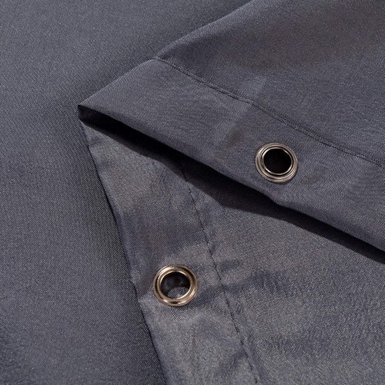 Unyqoos® Grijs douchegordijn schimmelwerend en waterdicht met kunststof ringen