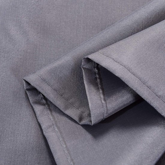 Unyqoos® Grijs douchegordijn schimmelwerend en waterdicht met kunststof ringen