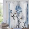 550x550-9778.jpg Unyqoos® Rustieke douchegordijn met bloemen en vlinders voor een landelijke badkamer