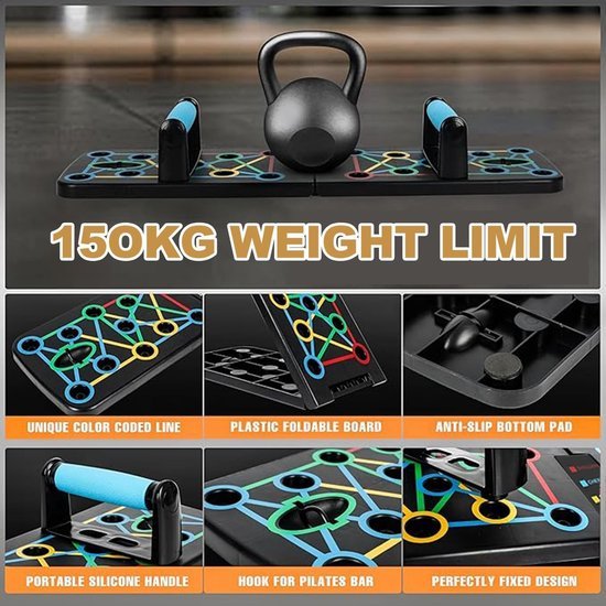 Unyqoos® Opvouwbaar en Draagbaar Push-Up Bord voor Thuis en Sportschool Training