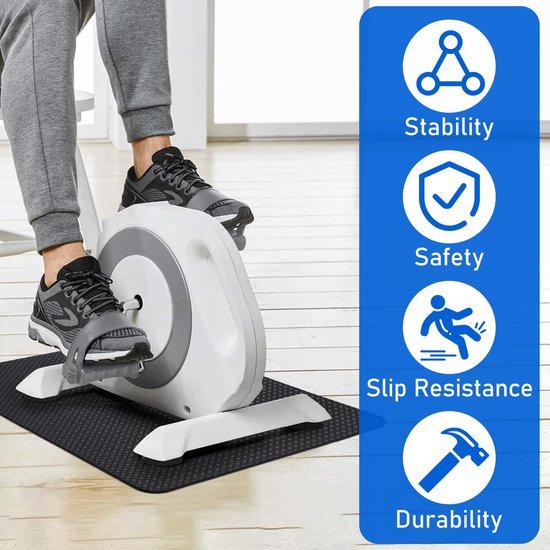 Unyqoos® Dubbelzijdige antislipmat voor elliptische trainers en pedaaltrainers