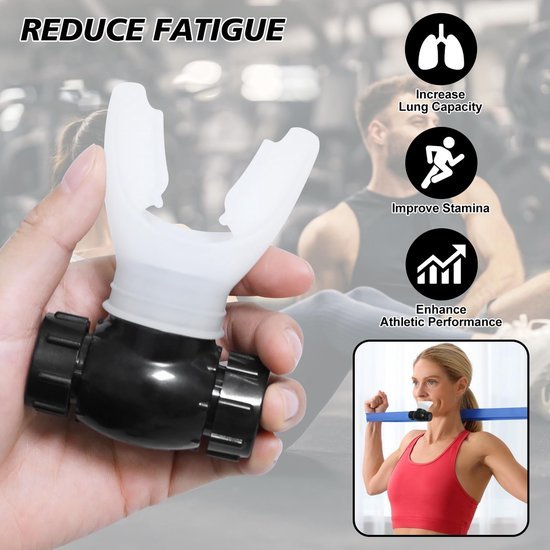 Unyqoos® Ademtrainer met Verstelbare Weerstanden voor Verbeterde Longcapaciteit en Uithoudingsvermogen