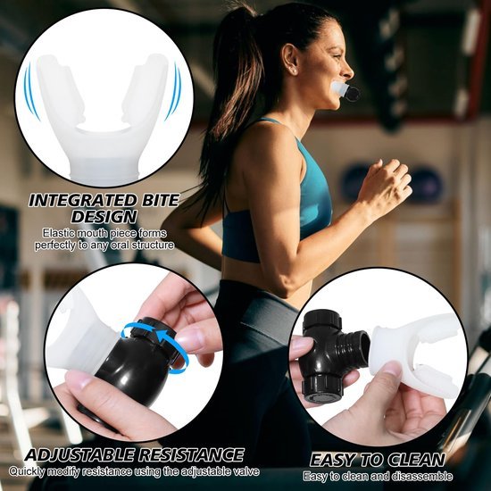 Unyqoos® Ademtrainer met Verstelbare Weerstanden voor Verbeterde Longcapaciteit en Uithoudingsvermogen