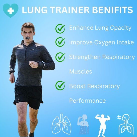 Unyqoos® Lichtgewicht ademtrainer voor verbeterde longcapaciteit en sportprestaties