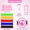 Unyqoos® Complete Pilates en Yoga Set voor Thuisgebruik met Accessoires in Roze