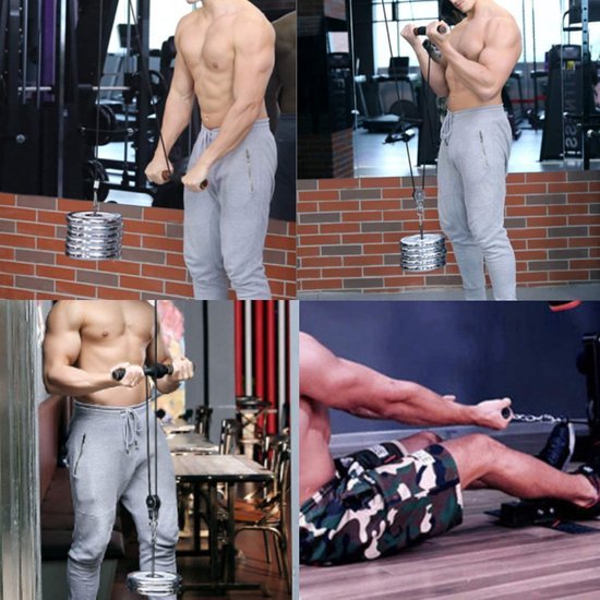 Unyqoos® Rechte trekstang van 40 cm met schuimstofgrepen voor thuisfitness