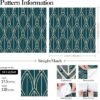 Unyqoos® Zelfklevend geometrisch patroonbehang voor veelzijdige interieurdecoratie, groente-blauw