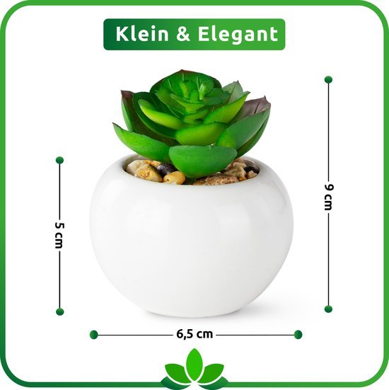 550x551-30.jpg Unyqoos® Set van 6 decoratieve kunstplanten in witte keramische potten voor elk interieur