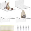 550x551-38.jpg Unyqoos® Set van vier transparante acryl wandplanken voor veelzijdige decoratie