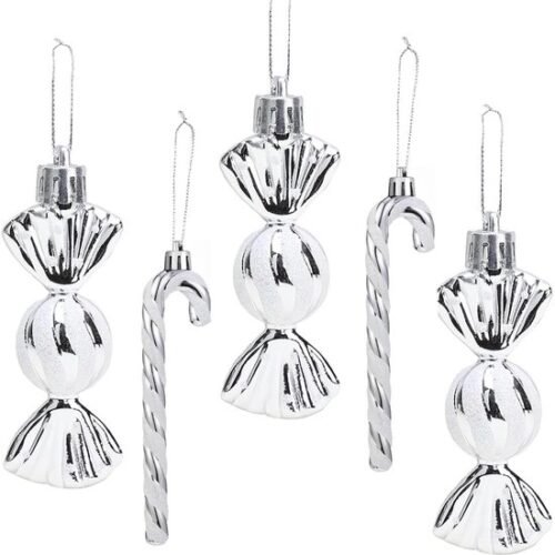 550x551-44.jpg Unyqoos® Set van 18 zilverwitte suikerstokken en kerstballen voor feestelijke boomdecoratie