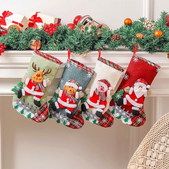 Unyqoos® Charmante Kerstdecoratie Sokken Set voor Huis en Boom Versiering