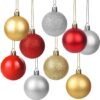 Unyqoos® Set van 36 decoratieve kerstballen in drie kleuren voor feestelijke sfeer
