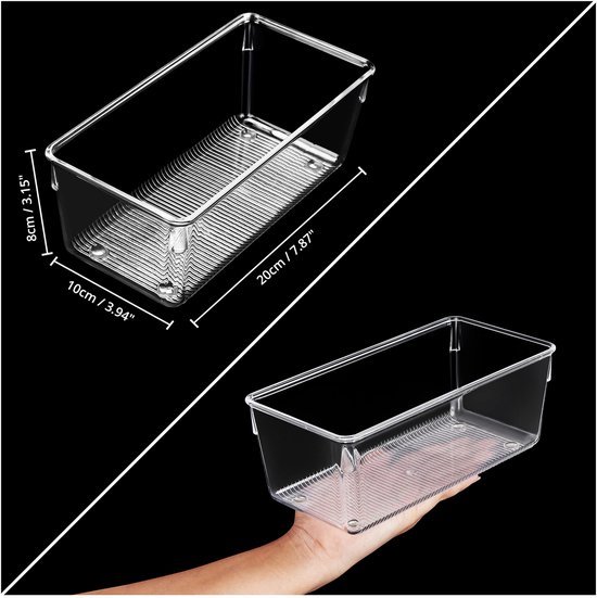 550x551-52.jpg Unyqoos® Set van 4 Transparante Keuken- en Koelkastorganizers voor Optimaal Ruimtegebruik in Huis