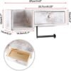 Unyqoos® Houten Toiletrolhouder Met Schuiflade En Wandplank Voor Badkamerdecoratie 37 x 17 x 14 cm Wit
