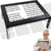 Unyqoos® Praktische rechthoekige leesloep met LED-verlichting en opvouwbare standaard