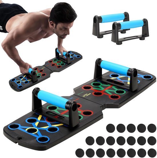 Unyqoos® Opvouwbaar push-upboard met kleurcodering voor thuis spiertraining