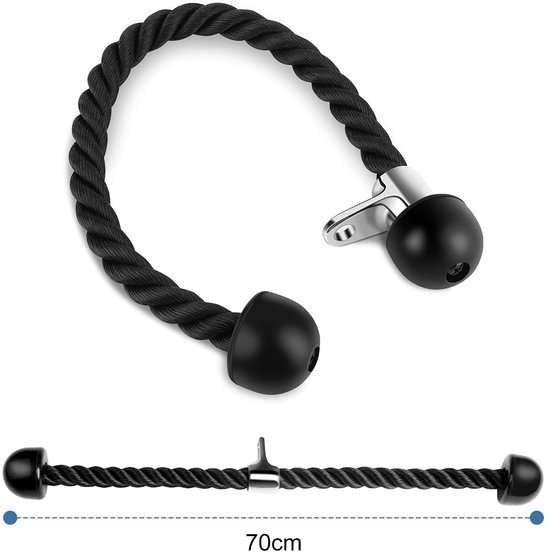 Unyqoos® Zwart trainingskoord van 27 inch voor veelzijdige fitnessoefeningen thuis en in de sportschool
