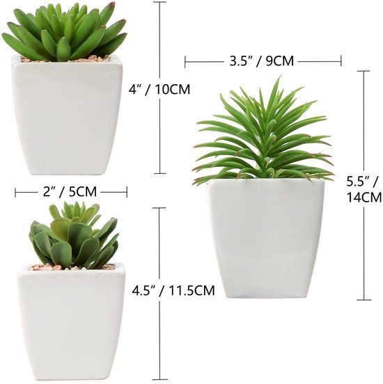 550x552-37.jpg Unyqoos® Set van 3 realistische kunstvetplanten in keramische pot voor interieurdecoratie, groente, 14cm, 3 stuks