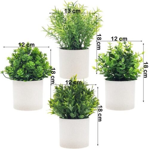550x552-40.jpg Unyqoos® Set van vier kunstplanten in pot voor veelzijdige interieurdecoratie