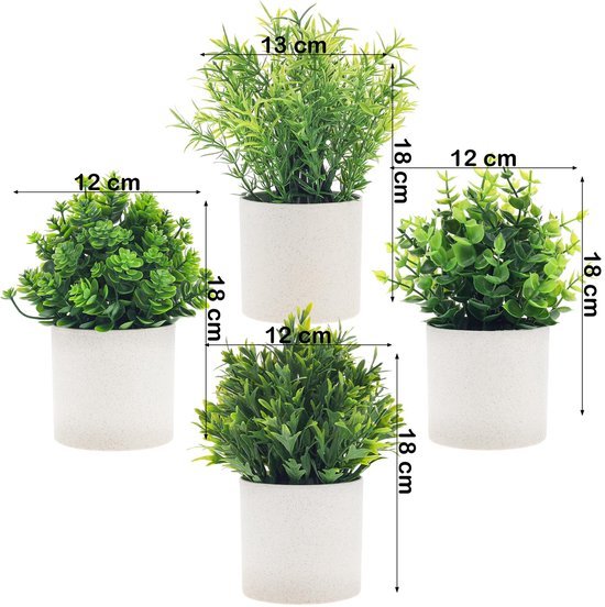 550x552-40.jpg Unyqoos® Set van vier kunstplanten in pot voor veelzijdige interieurdecoratie
