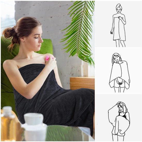 Unyqoos® Extra Grote Sneldrogende Zachte Microvezel Badhanddoek XXL voor Sauna en Douche