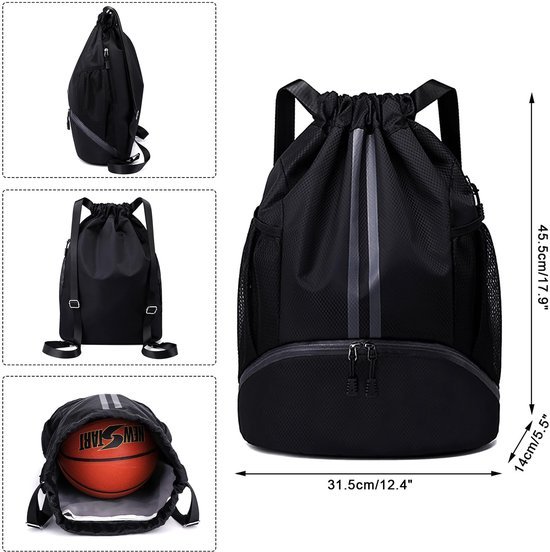 Unyqoos® Waterdichte sportrugzak met schoenenvak voor sport en reizen