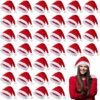 Unyqoos® Feestelijke set van 36 rode kerstmutsen met witte pompons voor volwassenen