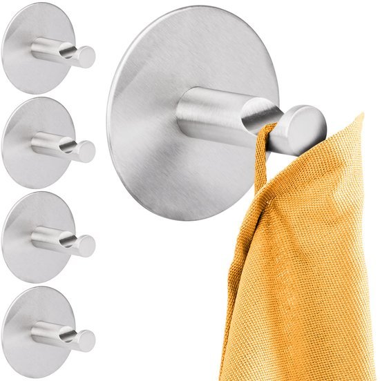 550x552-87.jpg Unyqoos® Set van 5 multifunctionele zelfklevende wandhaken voor diverse ruimtes