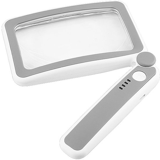 Unyqoos® Handige leesloep met verstelbare handgreep en LED-verlichting voor senioren