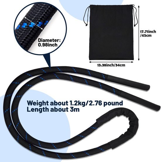 550x553-24.jpg Unyqoos® Verzwaard springtouw voor intensieve training en spieropbouw voor volwassenen