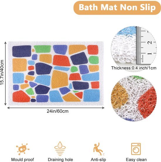 Unyqoos® Antislip Douchemat voor Veiligheid en Comfort in Badkamer en Natte Ruimtes