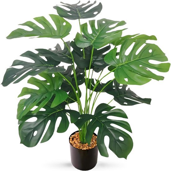Unyqoos® Grote decoratieve kunstplant Monstera met verstelbare takken en bladeren