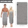 Unyqoos® Extra Grote Sneldrogende Microvezel Handdoek 100 cm x 200 cm Voor Douche en Sauna in Grijs