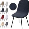 Unyqoos ® Stretchy Jacquard Stoelhoezen Set van 6 voor Eetkamerstoelen, Bruiloften en Feesten