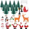550x553-53.jpg Unyqoos® Set van 24 Miniatuur Kerstfiguren voor Feestelijke Tafeldecoratie