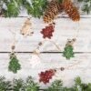 550x553-60.jpg Unyqoos® Set van 6 decoratieve houten kerstboomhangers in diverse kleuren