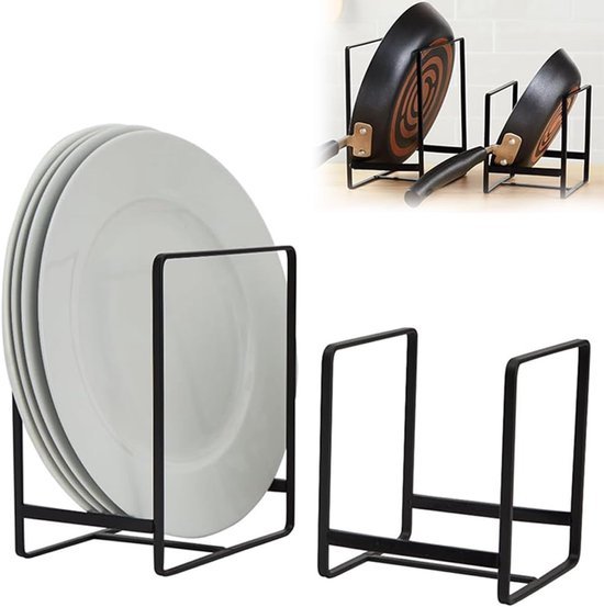 Unyqoos® Metalen bordenhouderset voor keukenorganisatie en ruimtebesparing
