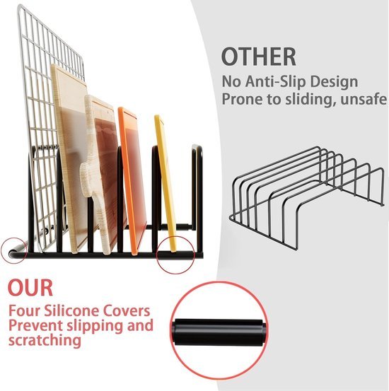 Unyqoos® Set van 2 multifunctionele snijplankhouders voor optimale keukenorganisatie