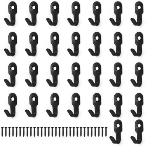 550x553-80.jpg Unyqoos® Stijlvolle Zwarte Roestvrijstalen Wandhaken Set van 30 voor Diverse Ruimtes