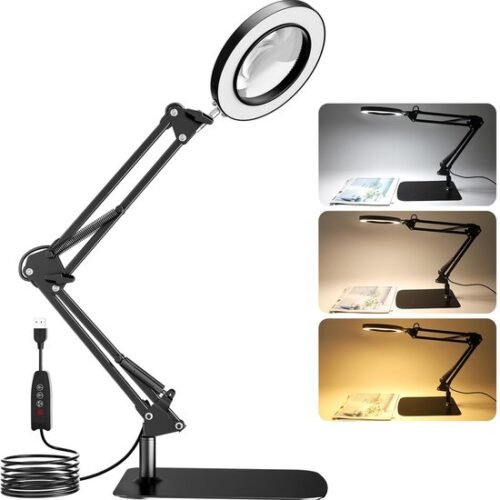 550x553-9.jpg Unyqoos® Verstelbaar vergrootglas met verlichting en standaard voor nauwkeurig werk