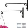 550x554-100.jpg Unyqoos® Set van twee handgesmede wandhaken voor buiten, vintage stijl, 50 cm zwart