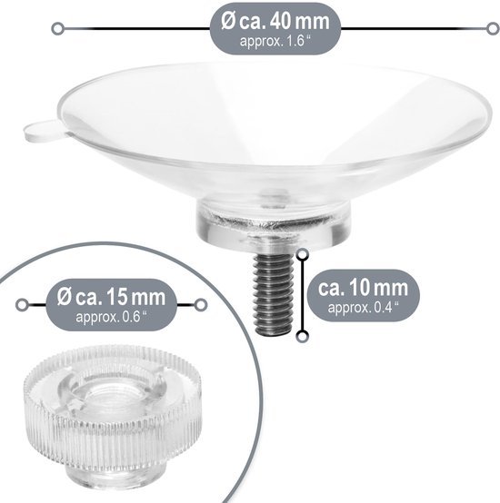 550x554-103.jpg Unyqoos® Set van 8 herbruikbare zuignappen met M4-schroefdraad en sterke grip